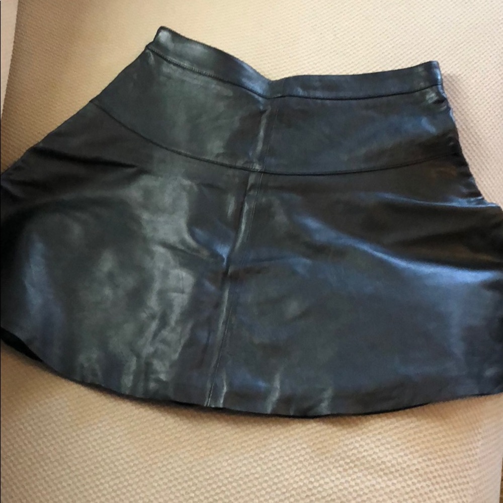 Black leather skirt